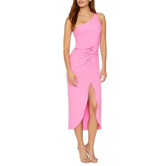 aje fallingwater gathered midi dress Fallingwater gather mini dress in powder blue – Dress to Impress Rentals